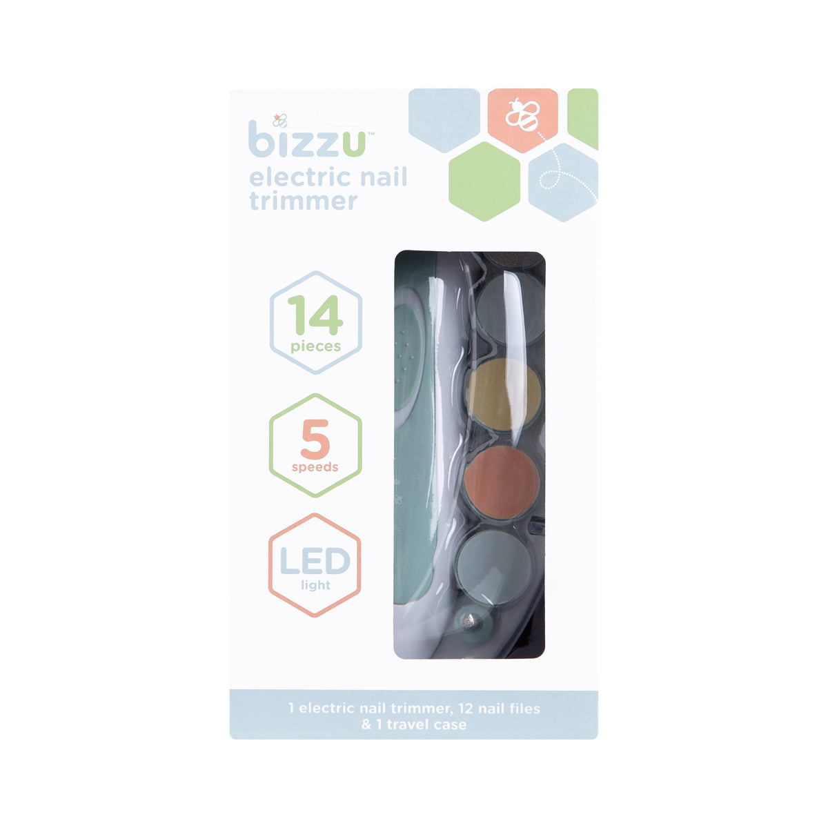 Electric Baby Nail Trimmer Kit with LED Light, 5 Speeds, 14 Pieces - Image 6