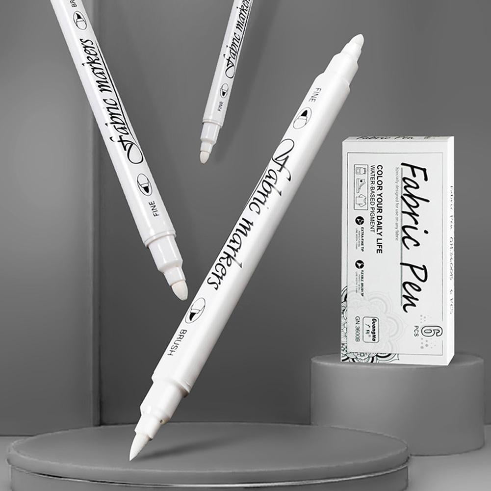 White Double-Ended Fabric Marker, Waterproof - Image 6
