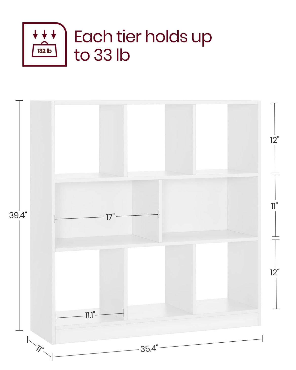 Modern 8-Cube Storage Organizer with 2 Enclosed Compartments, White - Image 6