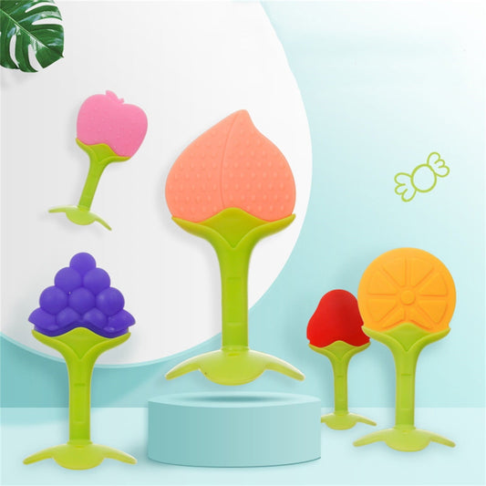 Fruit-Shaped Silicone Teether for Babies 0-12 Months (Blue) - Image 2