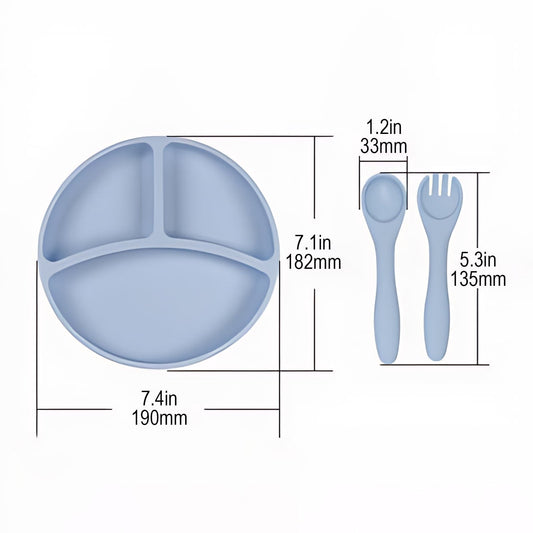 Divided Silicone Suction Plate for Babies and Toddlers - Image 2