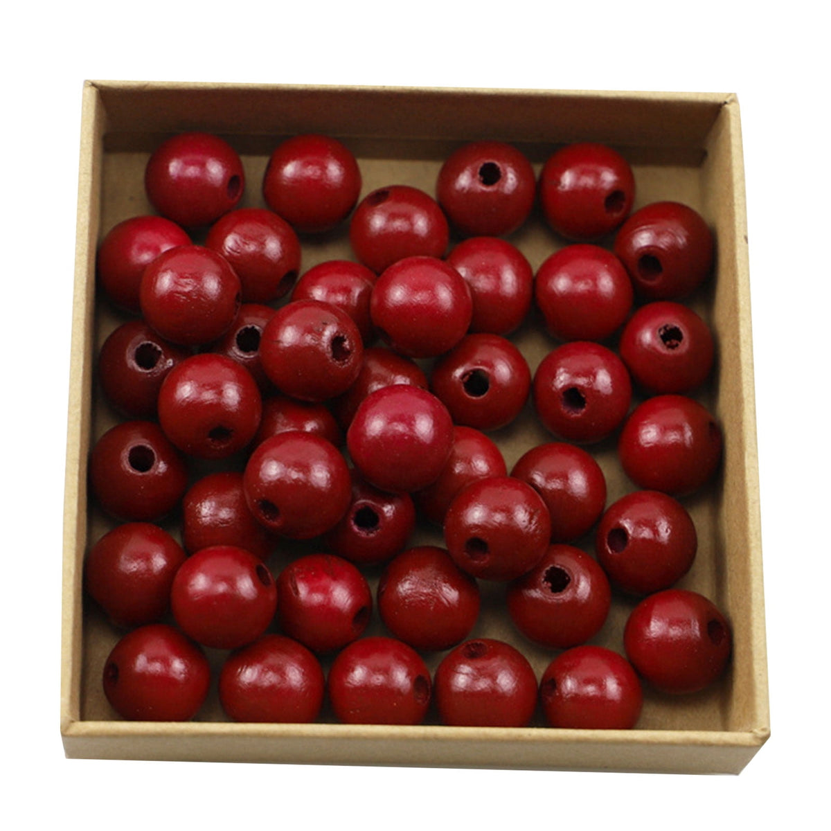 Painted Wooden Spacer Beads, 1.6 cm, Loose - Image 2
