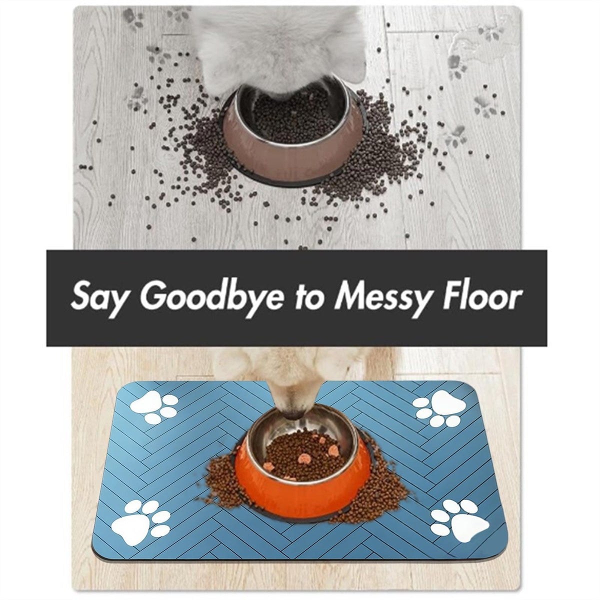 Absorbent Pet Feeding Mat with Waterproof Rubber Backing, 20 x 12 in - Image 6