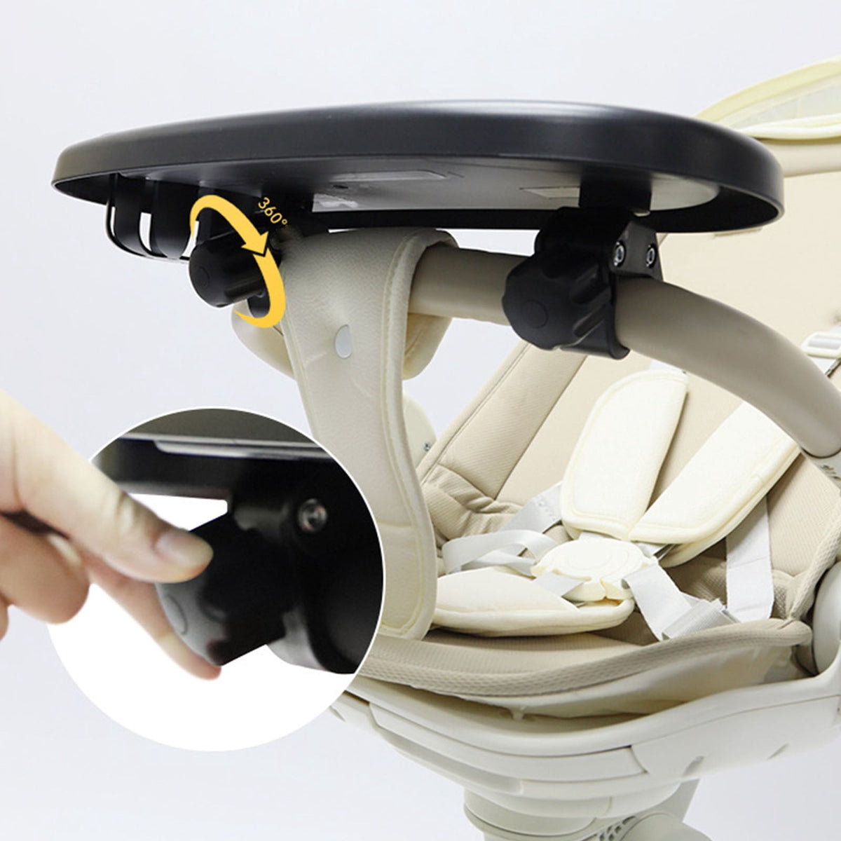 Universal Stroller Snack Tray with Cup Holder, Snap-On - Image 6