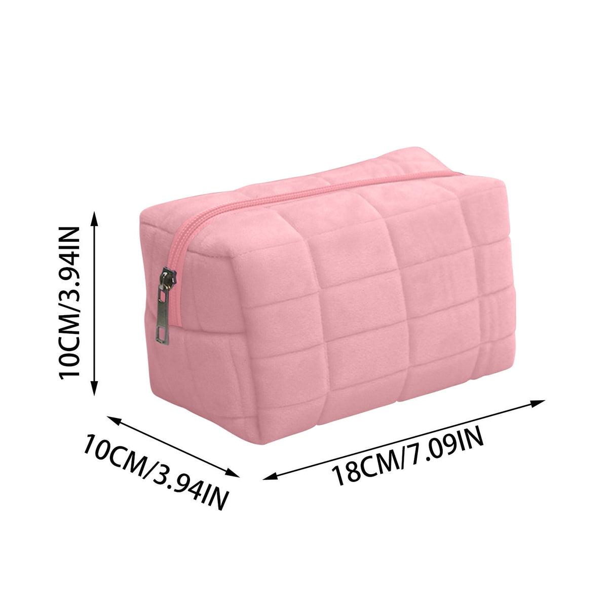 Small Water-Resistant Travel Makeup Pouch with Zipper - Image 3