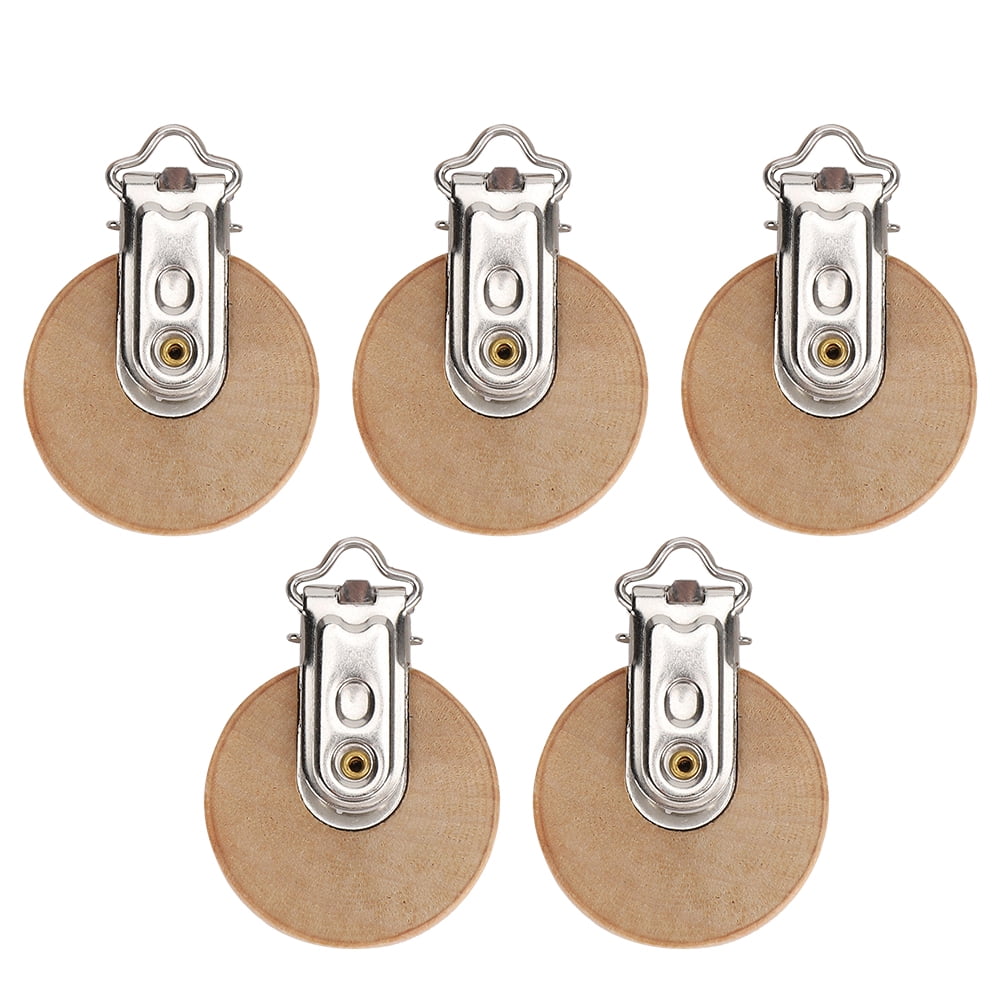 Beech Wood Pacifier Clips, 3 cm, Set of 5 - Image 6