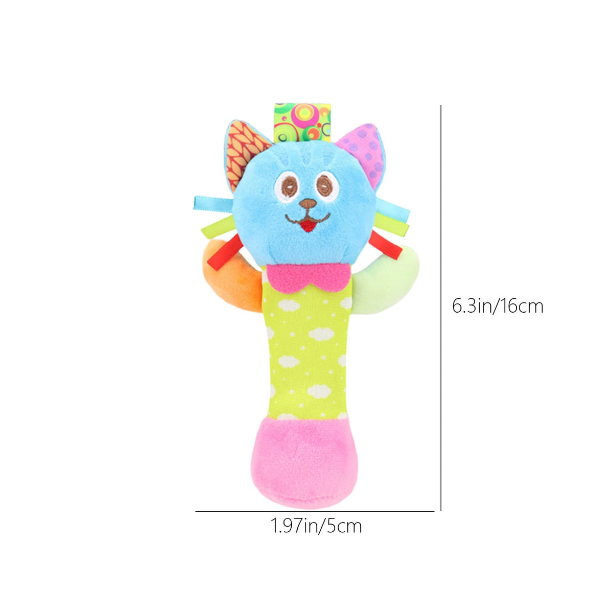 Soft Plush Animal Rattle Stick for Babies 0-6 Months - Image 3