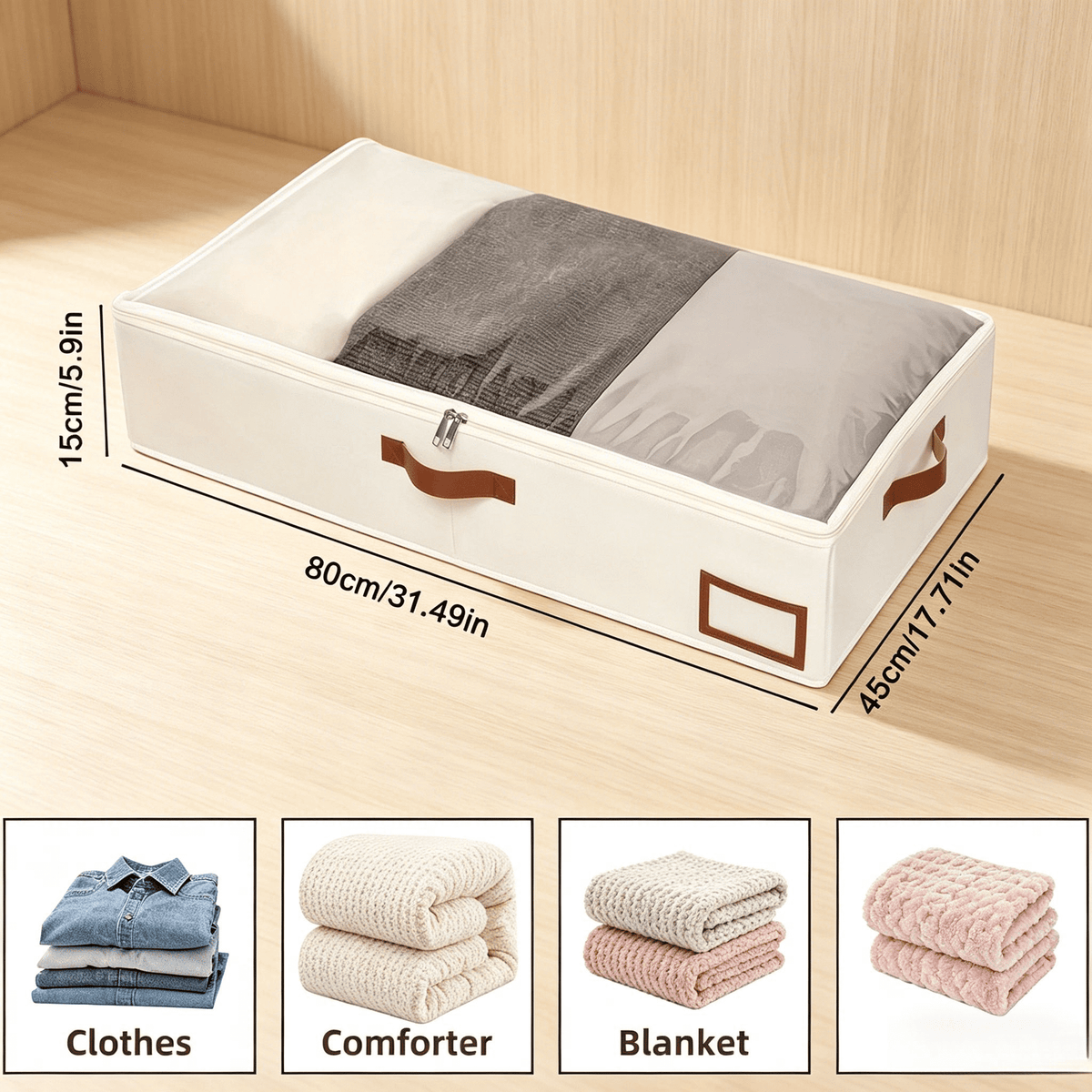 Under-Bed Storage Bags with Handles and Label Holders, Large, 2-Pack - Image 6