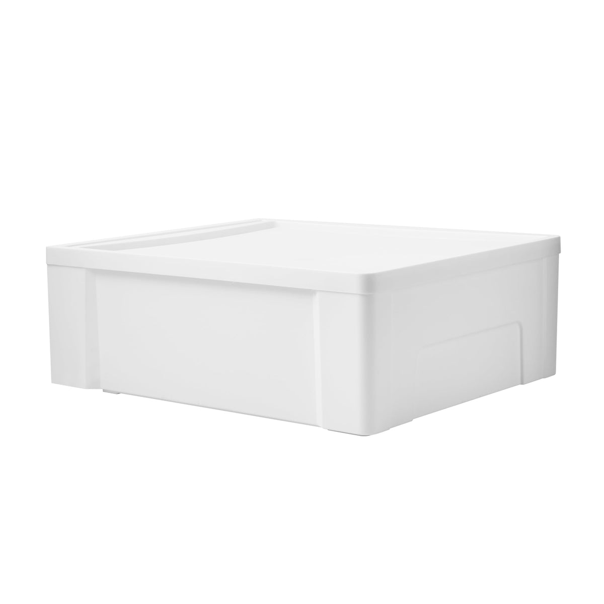 Small Stackable Storage Drawer, 19.75 x 15.5 x 7 in, White - Image 5