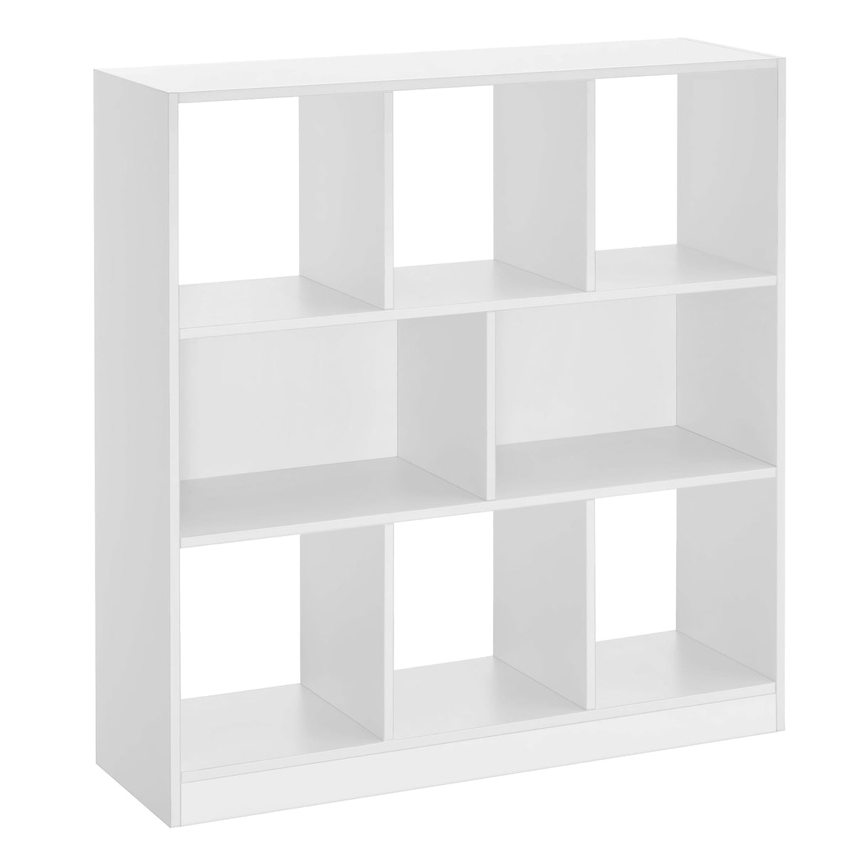 Modern 8-Cube Storage Organizer with 2 Enclosed Compartments, White