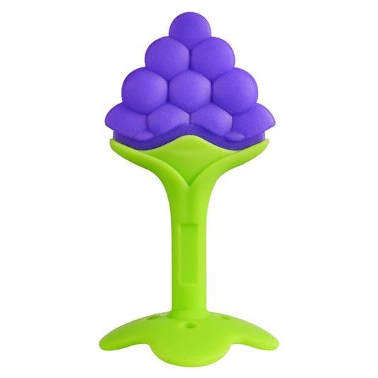 Fruit-Shaped Silicone Teether for Babies 0-12 Months (Blue)