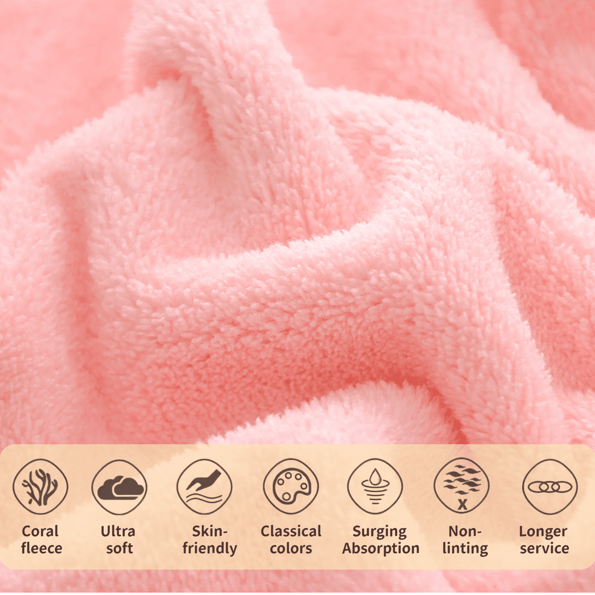 Coral Fleece Baby Washcloths, 12 x 12 in, 12-Pack - Image 5