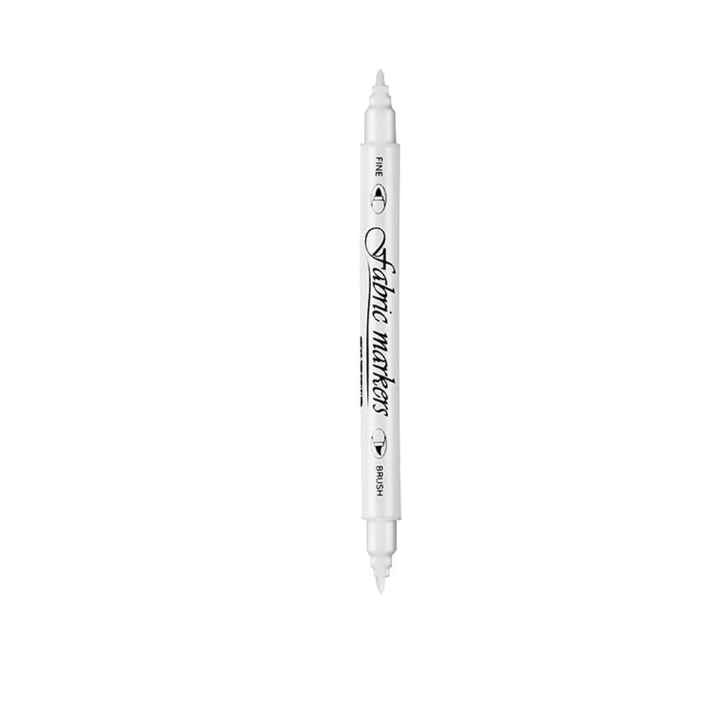 White Double-Ended Fabric Marker, Waterproof
