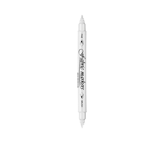 White Double-Ended Fabric Marker, Waterproof