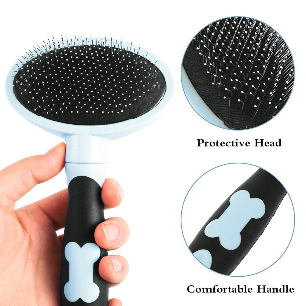 Slicker Brush and Double-Sided Comb Set for Long-Haired Pets - Image 4