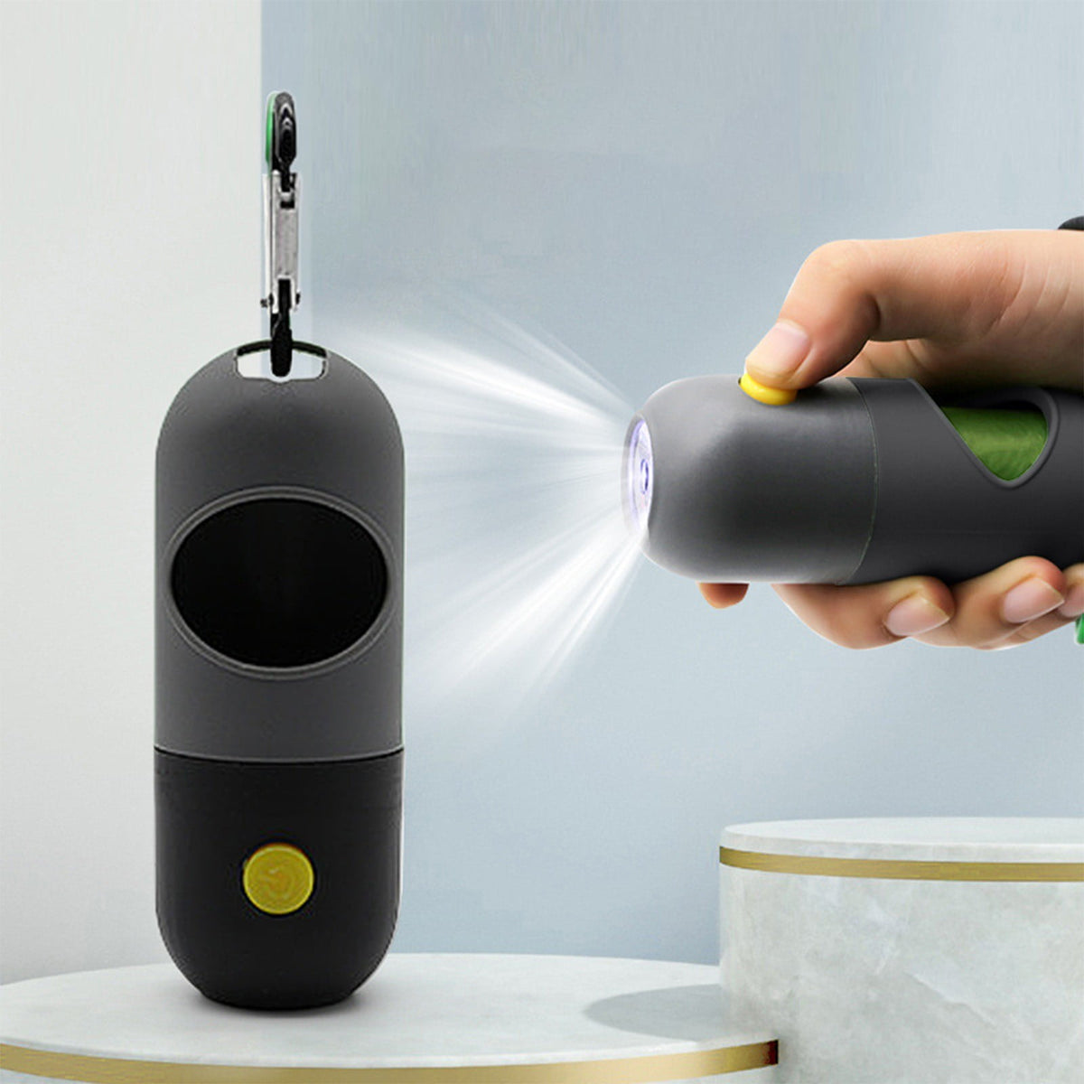 Dog Poop Bag Dispenser with LED Flashlight - Image 2