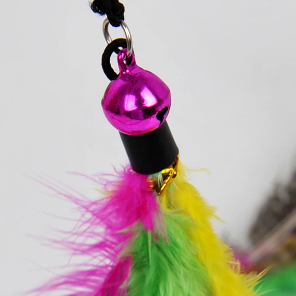 Retractable Cat Feather Wand with Bell Refills - Image 3