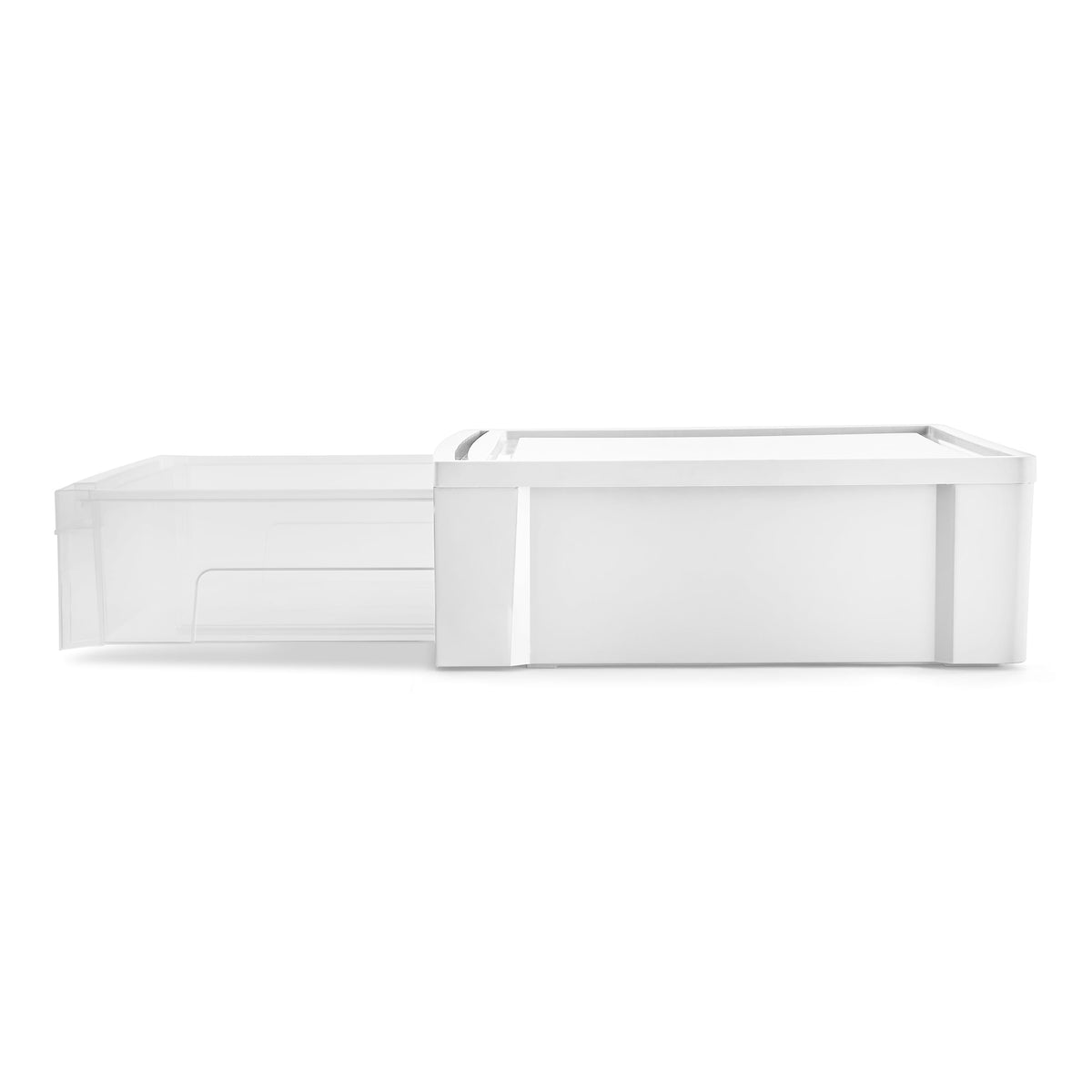 Small Stackable Storage Drawer, 19.75 x 15.5 x 7 in, White - Image 3