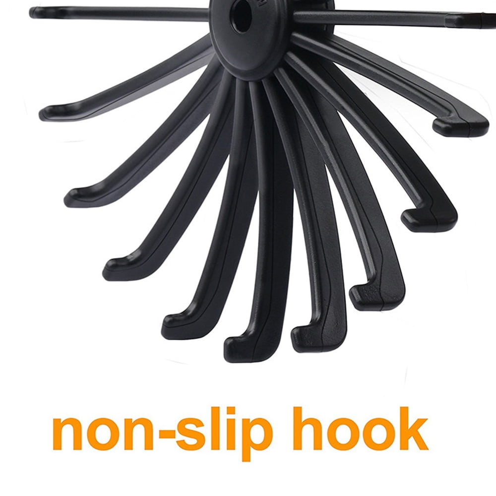 360° Rotating Slim Tie and Belt Rack, 2 Pieces, Black - Image 5