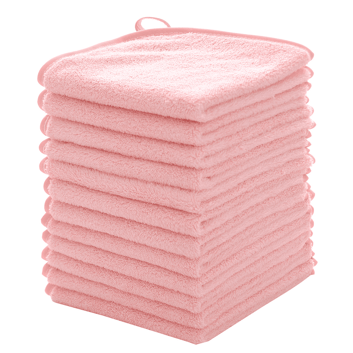 Coral Fleece Baby Washcloths, 12 x 12 in, 12-Pack