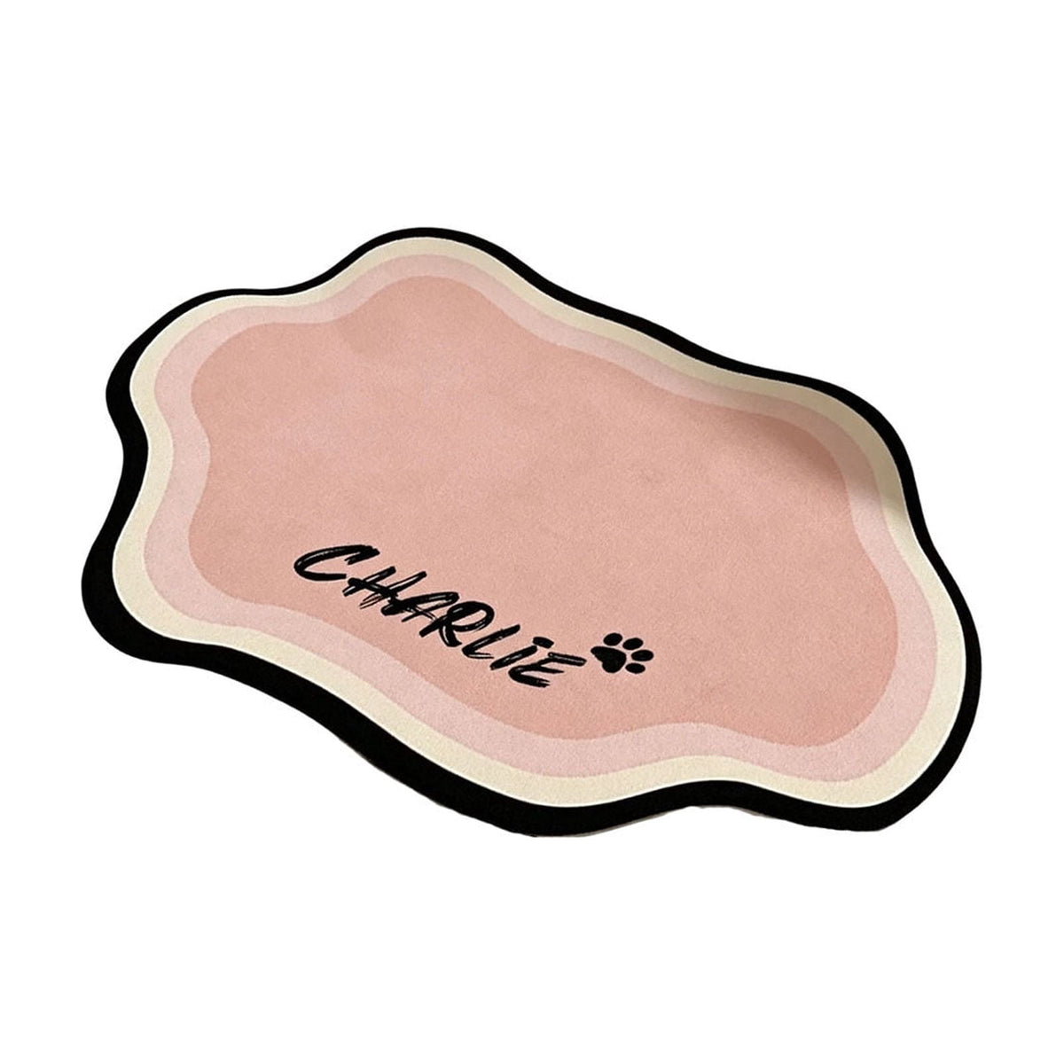 Absorbent Non-Slip Pet Feeding Mat, 40 x 30 cm, Pink