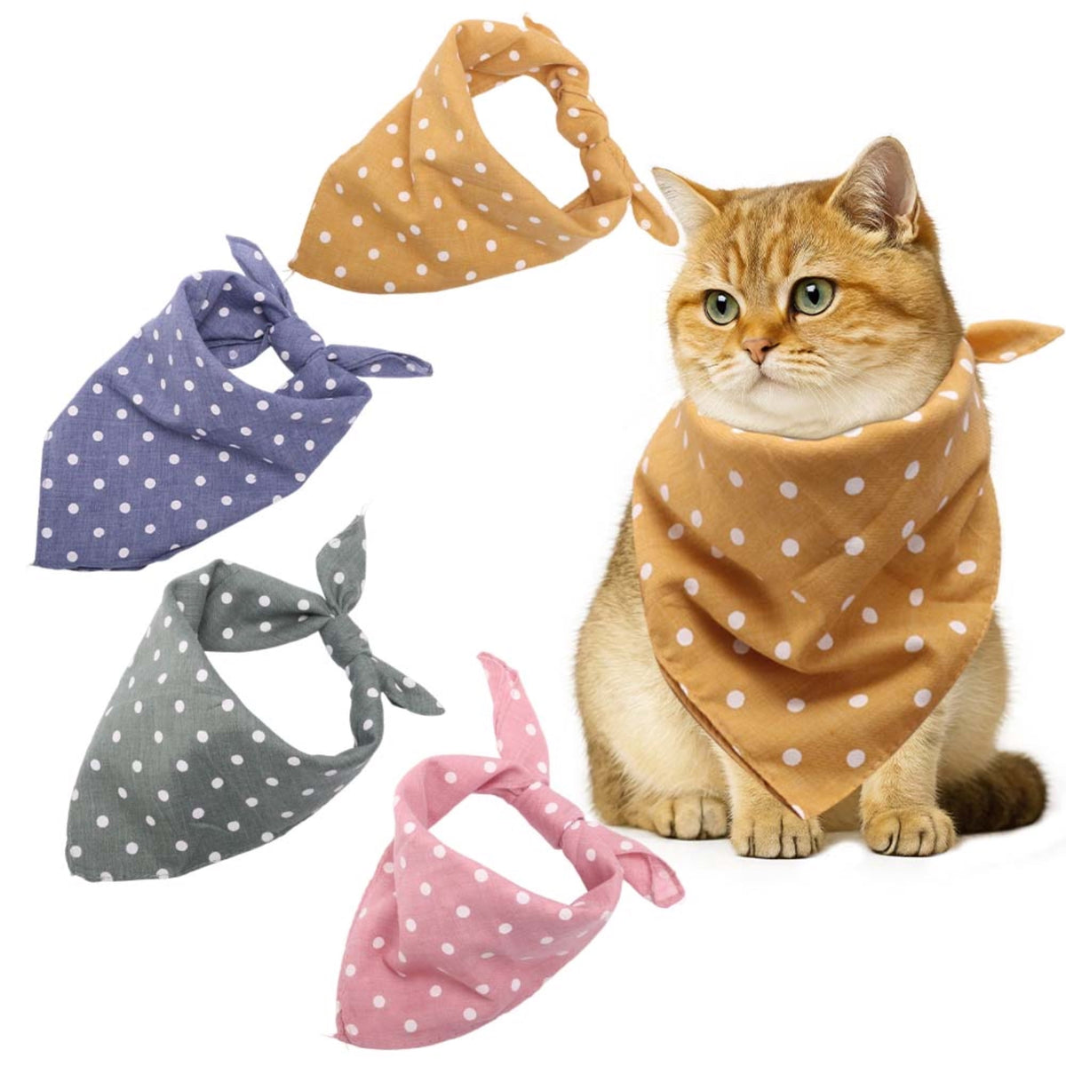 Dog Bandanas, Adjustable, Washable, 4 Pieces - Image 2