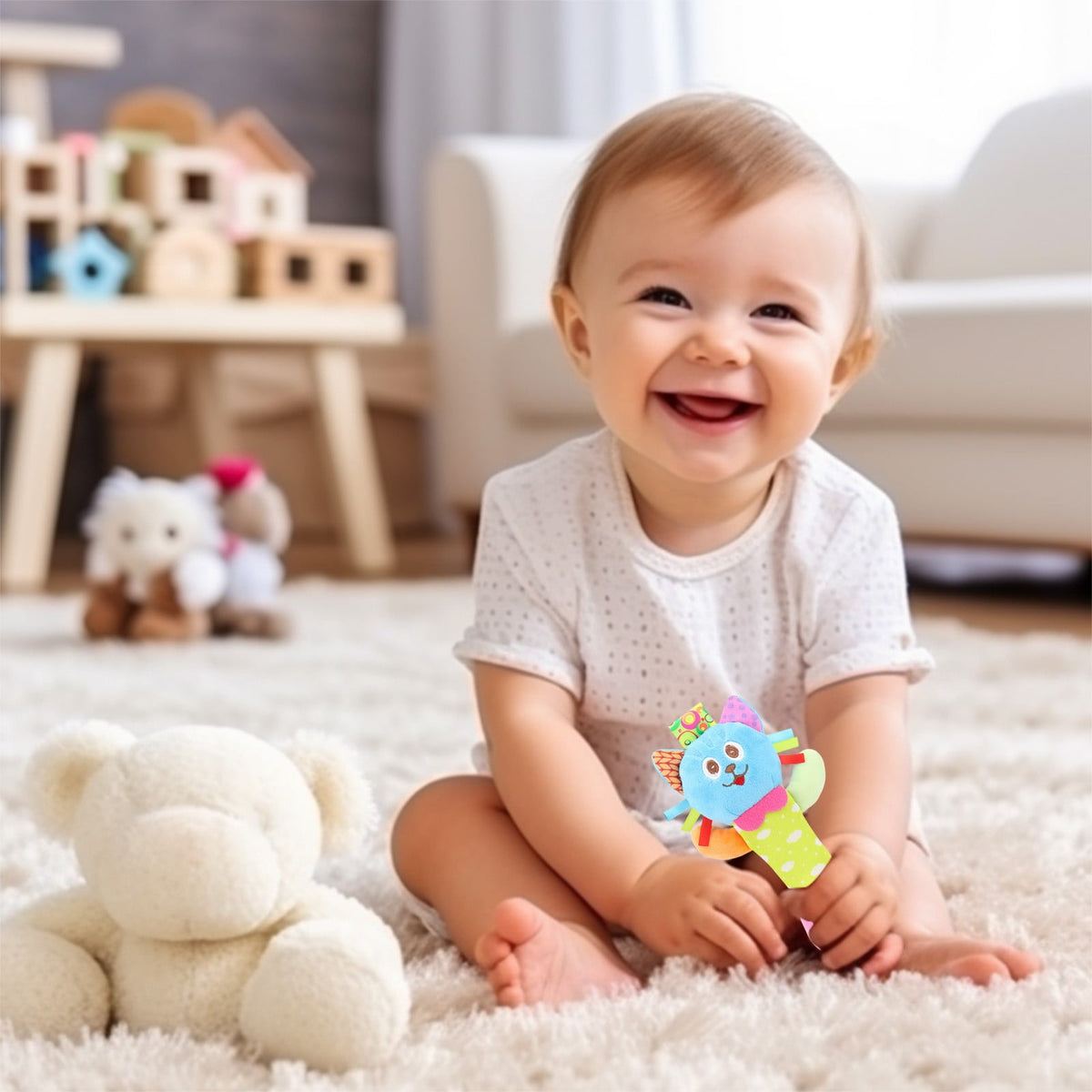 Soft Plush Animal Rattle Stick for Babies 0-6 Months - Image 5