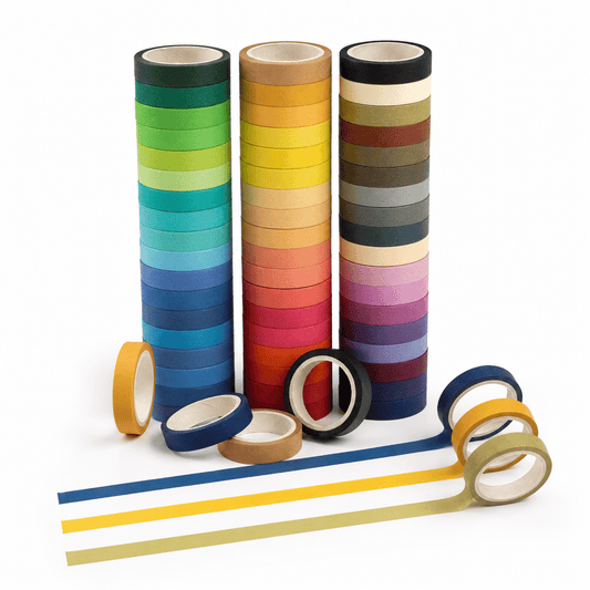 Rainbow Washi Tape Set, 8 mm x 4 m, 60 Rolls