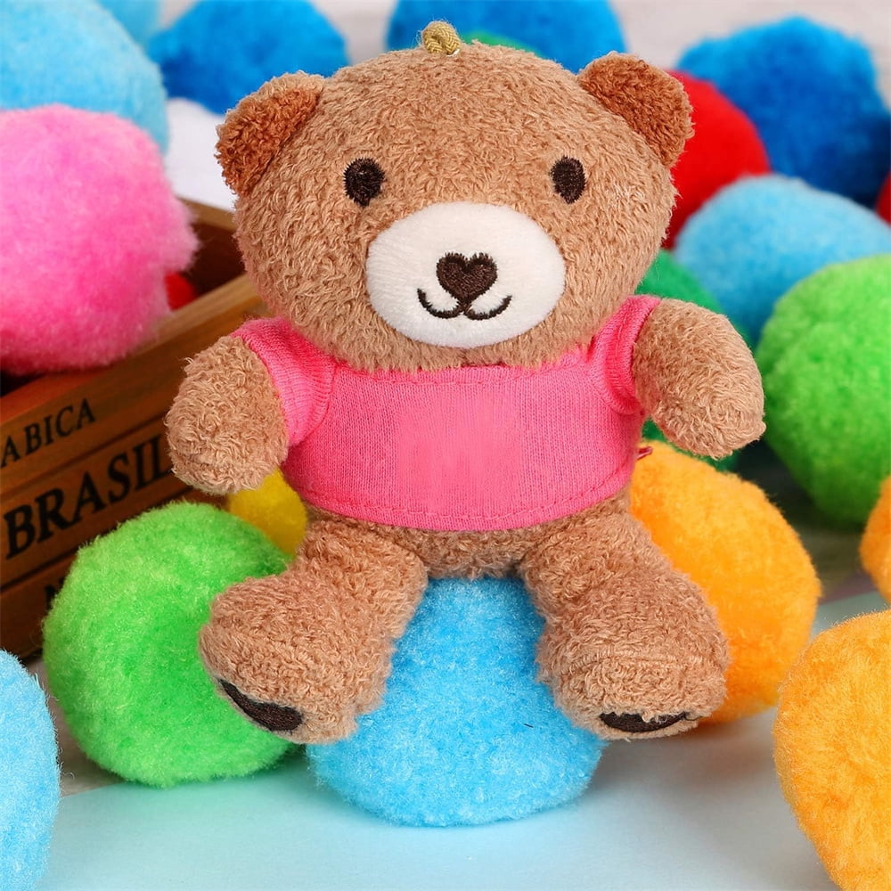 Large 2 in Craft Pom Poms, Multicolour, 32 Pieces - Image 3