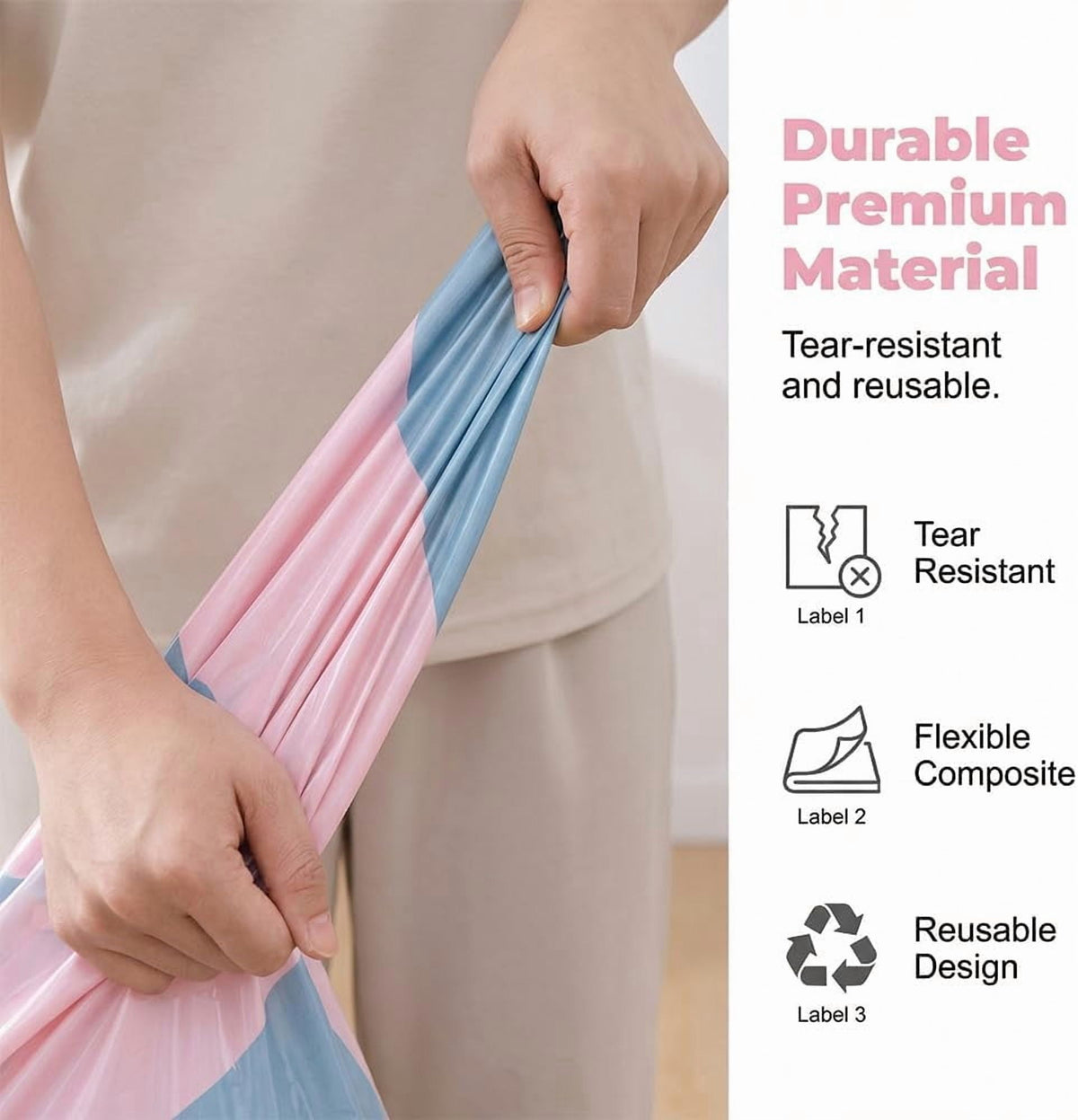 No-Pump Vacuum Compression Storage Bags, 24 x 16 x 13 in - Image 5
