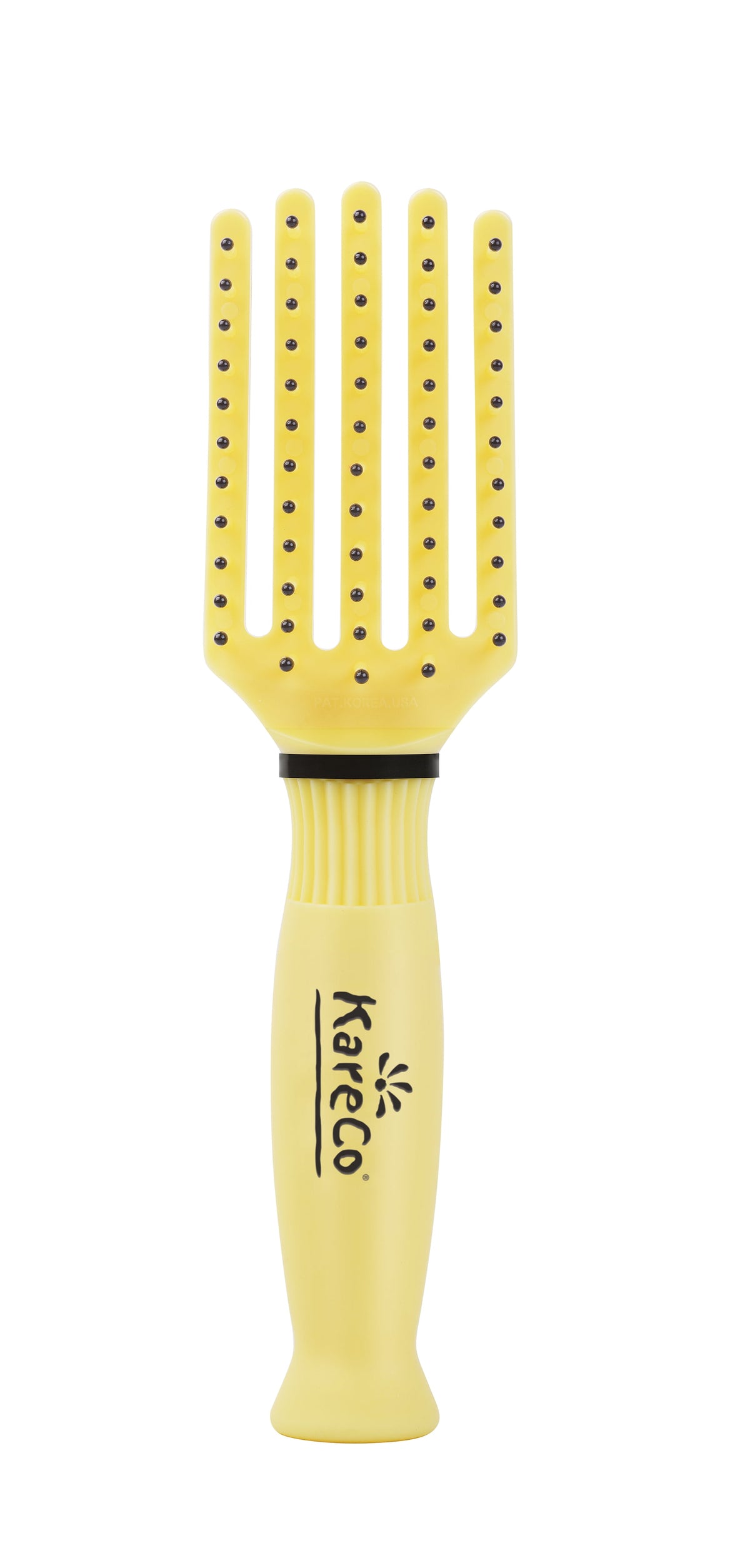 Flexible Paddle Detangling Hair Brush, Travel Size 7 in, Yellow - Image 5