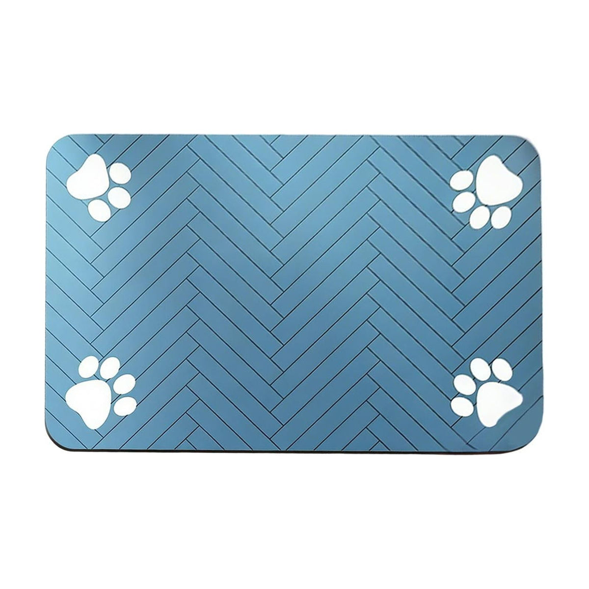 Absorbent Pet Feeding Mat with Waterproof Rubber Backing, 20 x 12 in