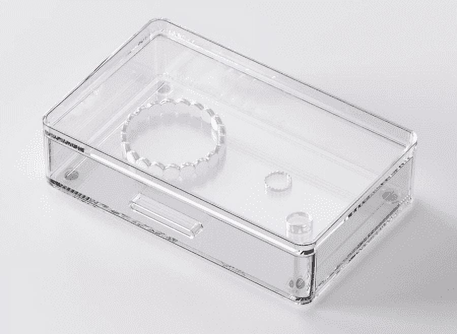 Stackable Clear Jewellery Drawer with Soft Flocked Liner - Image 5