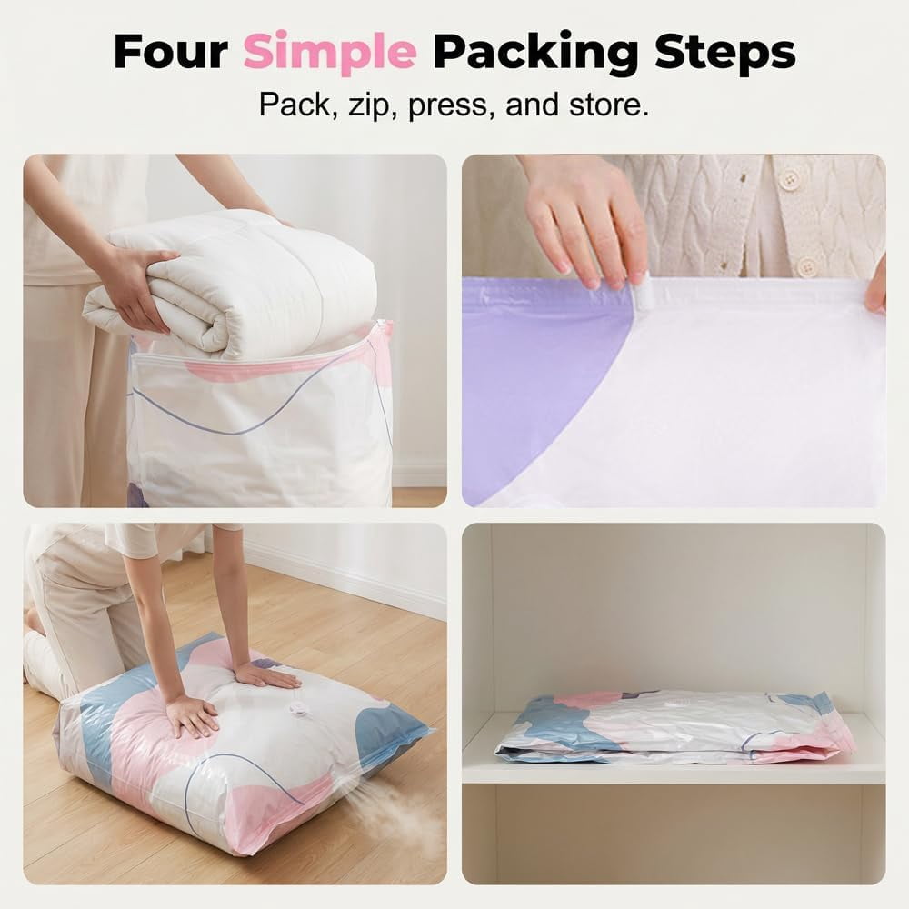 No-Pump Vacuum Compression Storage Bags, 24 x 16 x 13 in - Image 6