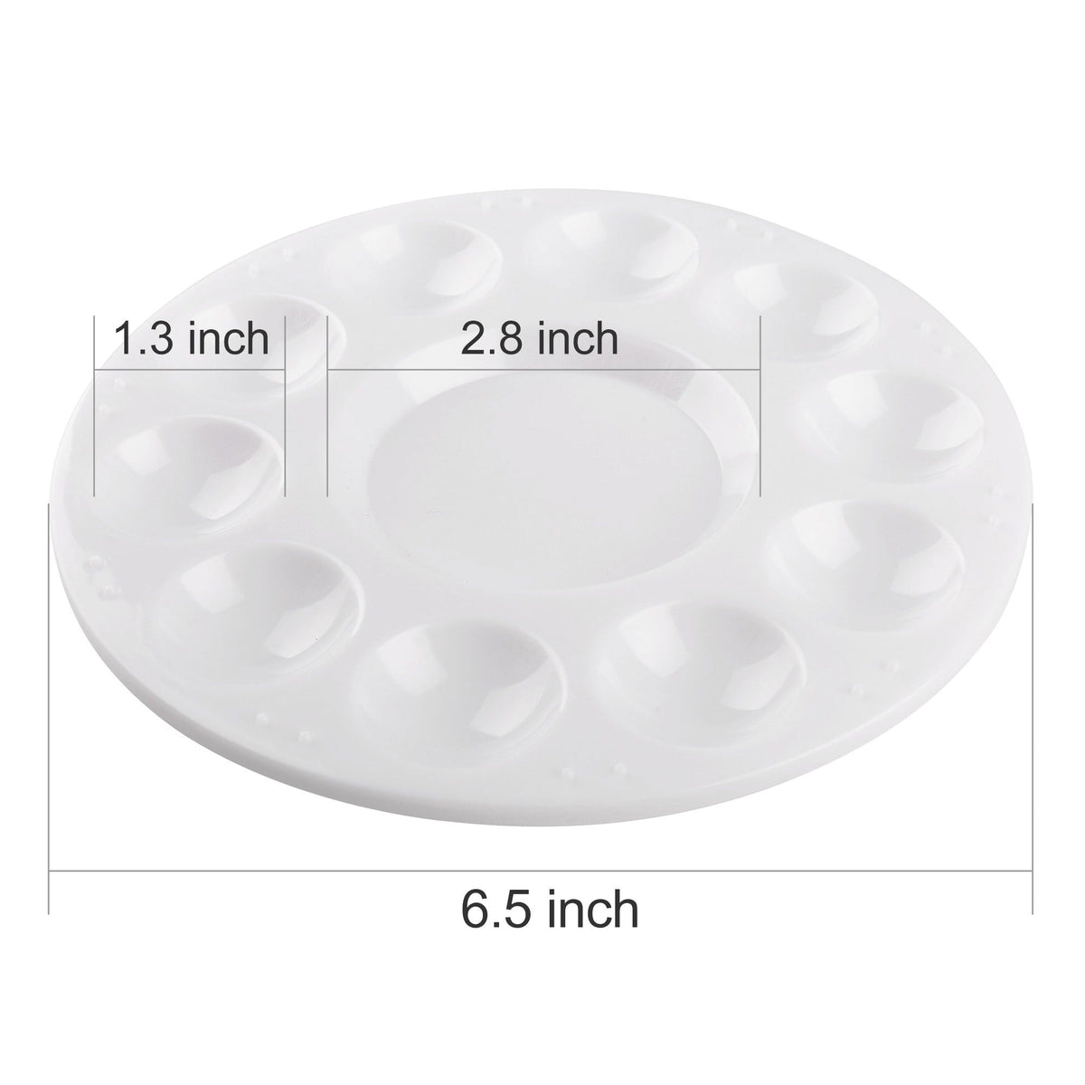 Plastic Paint Palettes for Kids, 6.5 in Round, 12-Pack - Image 6