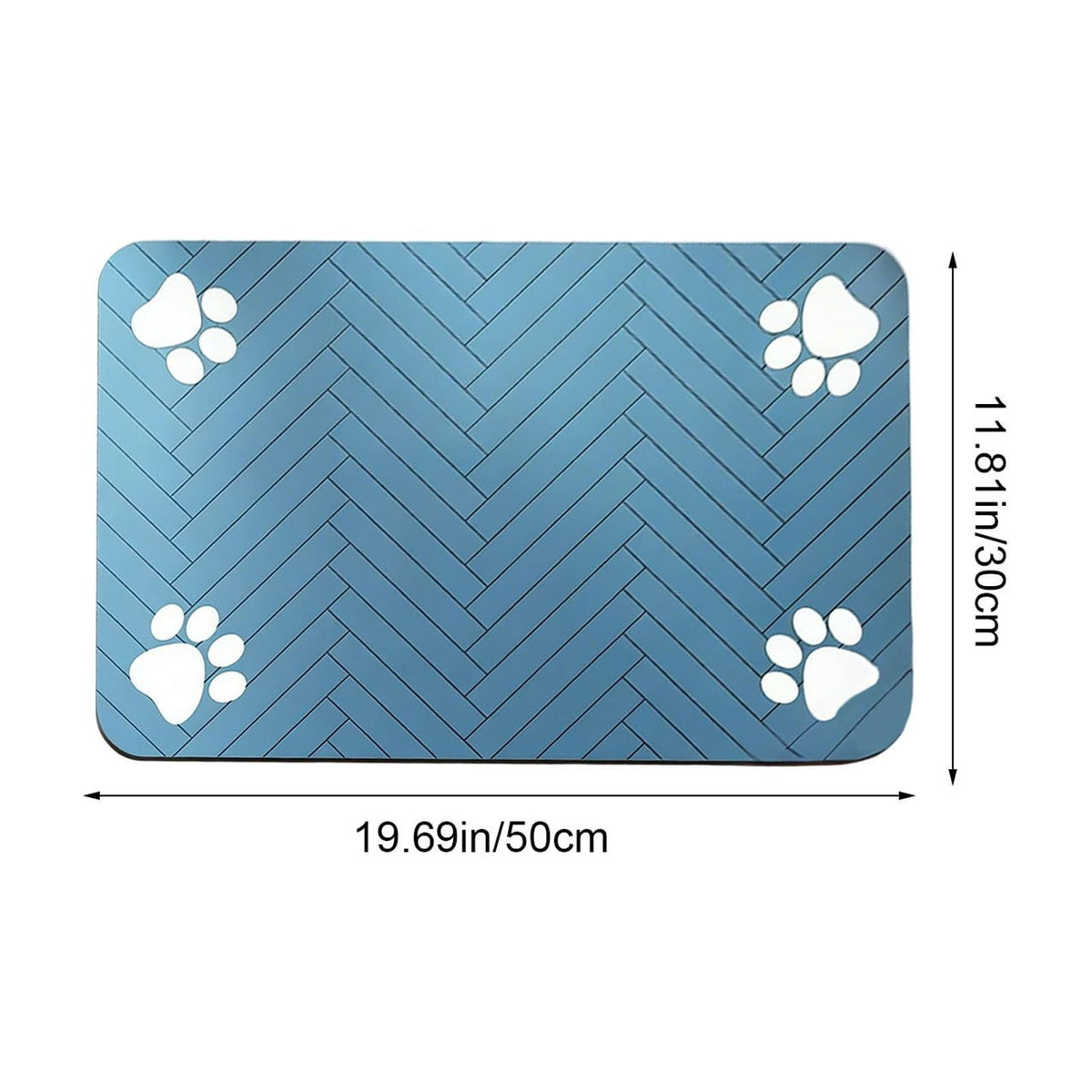 Absorbent Pet Feeding Mat with Waterproof Rubber Backing, 20 x 12 in - Image 3