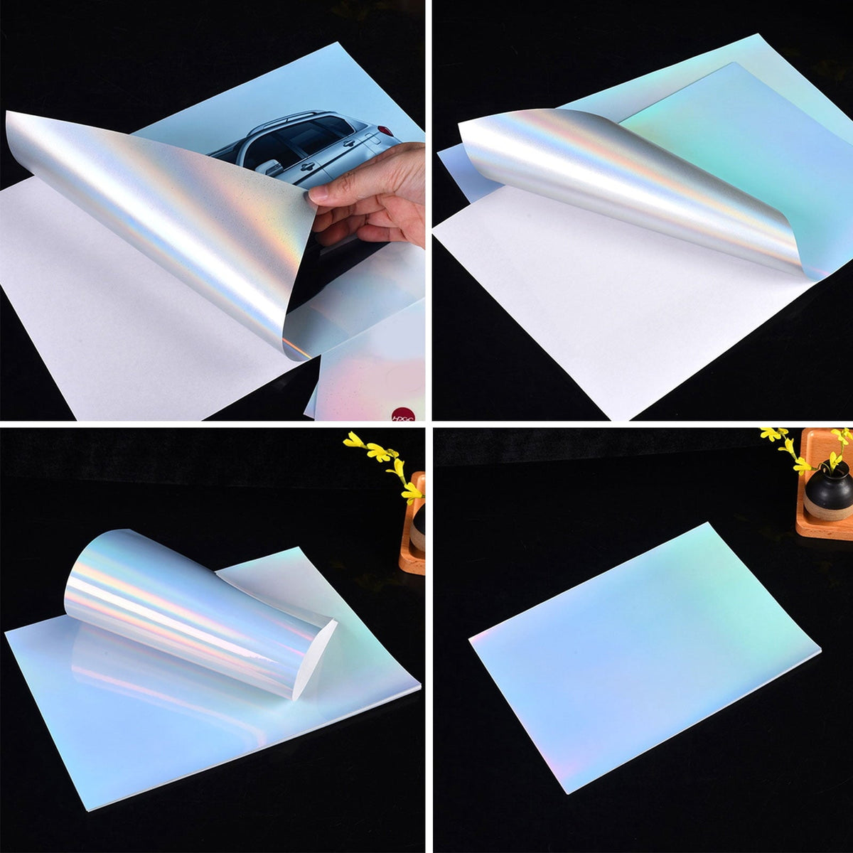 Printable Holographic Vinyl Sticker Paper for Inkjet, A4, 20 Sheets - Image 3