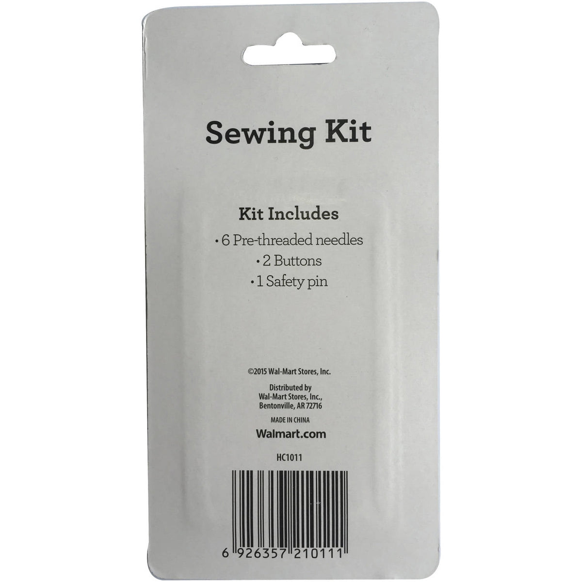 Small Travel Sewing Kit, 9 Pieces in Black Case - Image 3