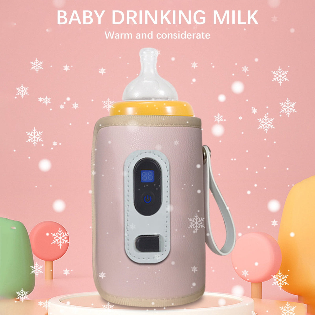 Portable Baby Bottle Warmer Sleeve with LCD Display for Travel - Image 5