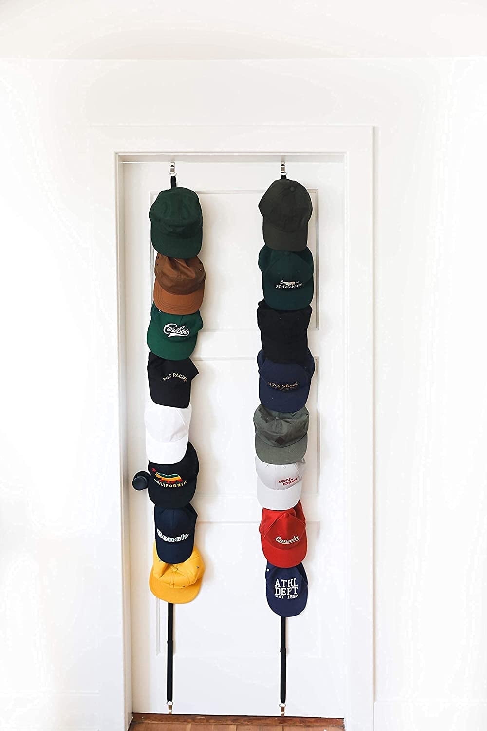 Over-the-Door Cap Rack, 16 Hooks, 2-Pack - Image 2