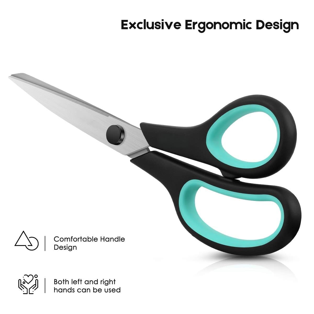 Heavy-Duty 8 in Scissors with Comfort-Grip Handles, 3-Pack - Image 2