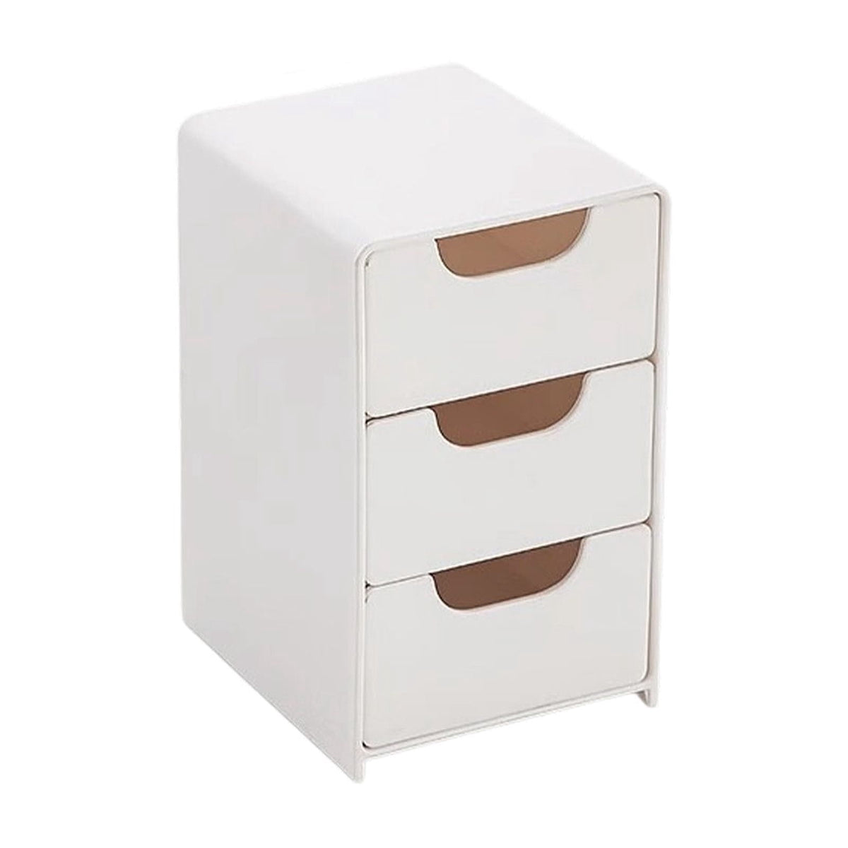 Mini 3-Drawer Plastic Organizer for Beads, Jewellery and Makeup, White