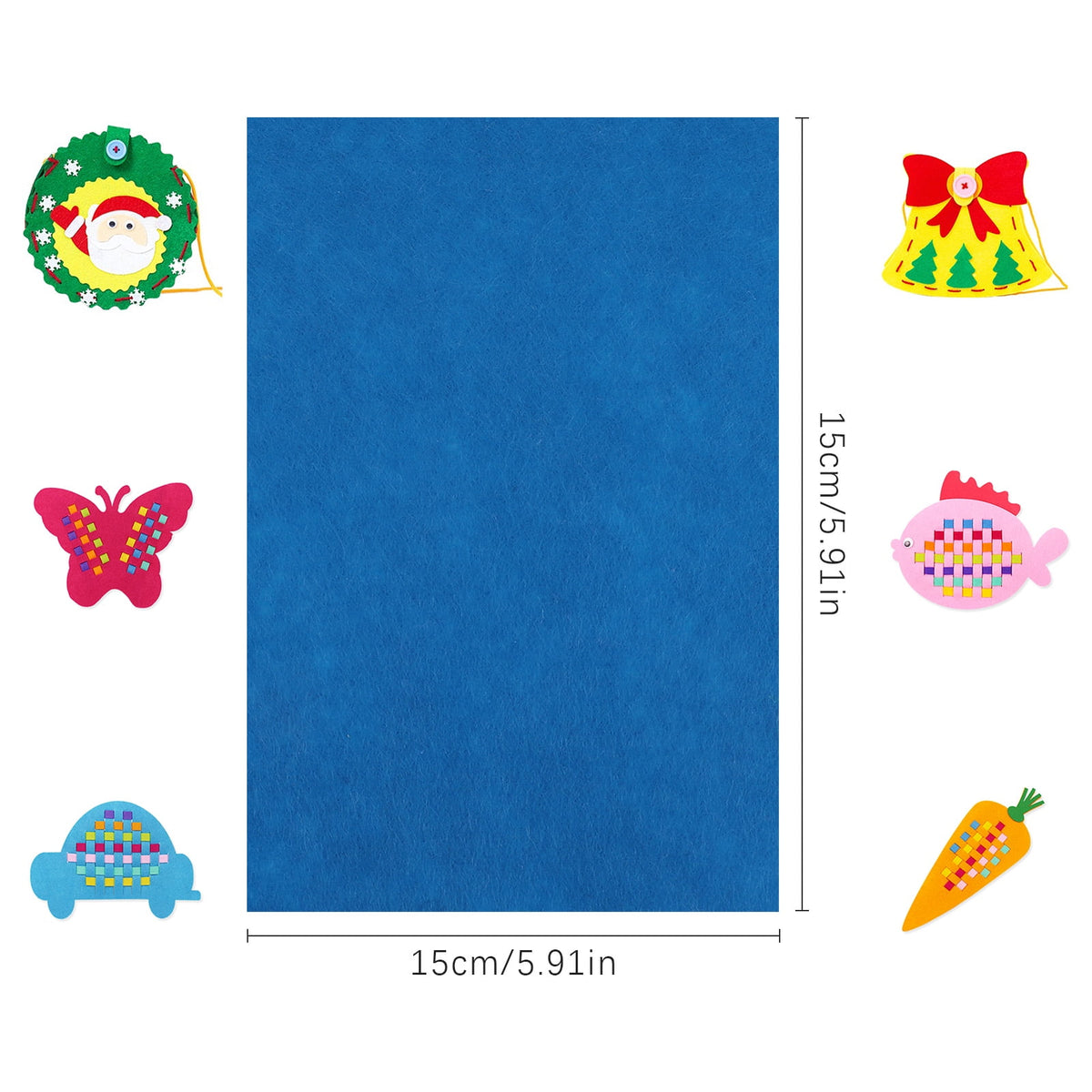 Coloured Felt Fabric Sheets, 8 x 12 in, 1 mm, 40 Pieces - Image 2