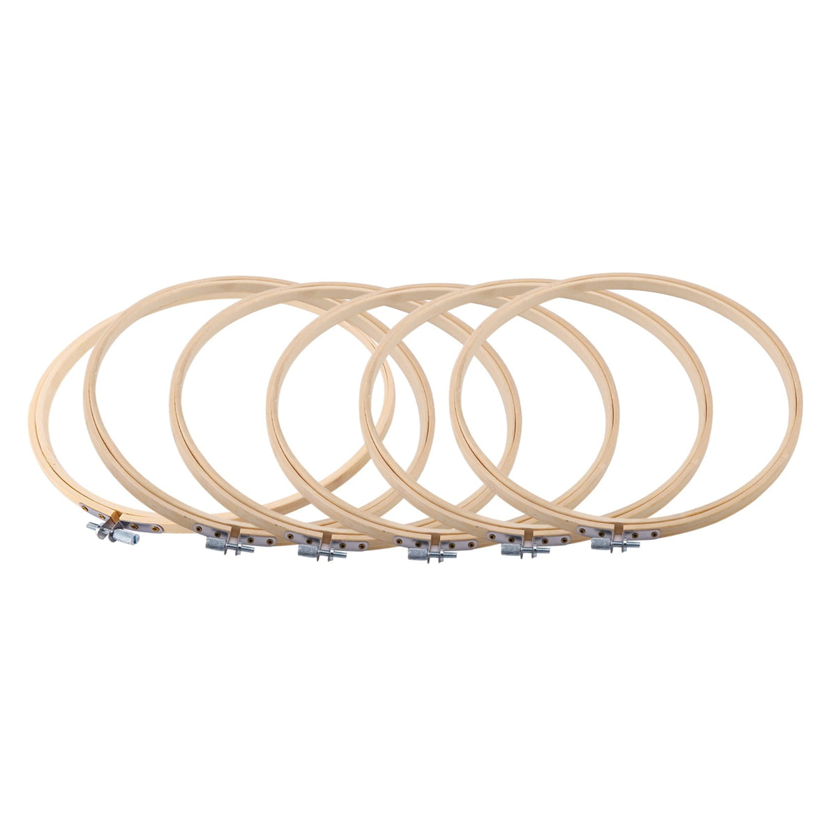 Wooden Embroidery Hoops, 10 in, Adjustable, 6 Pieces - Image 3
