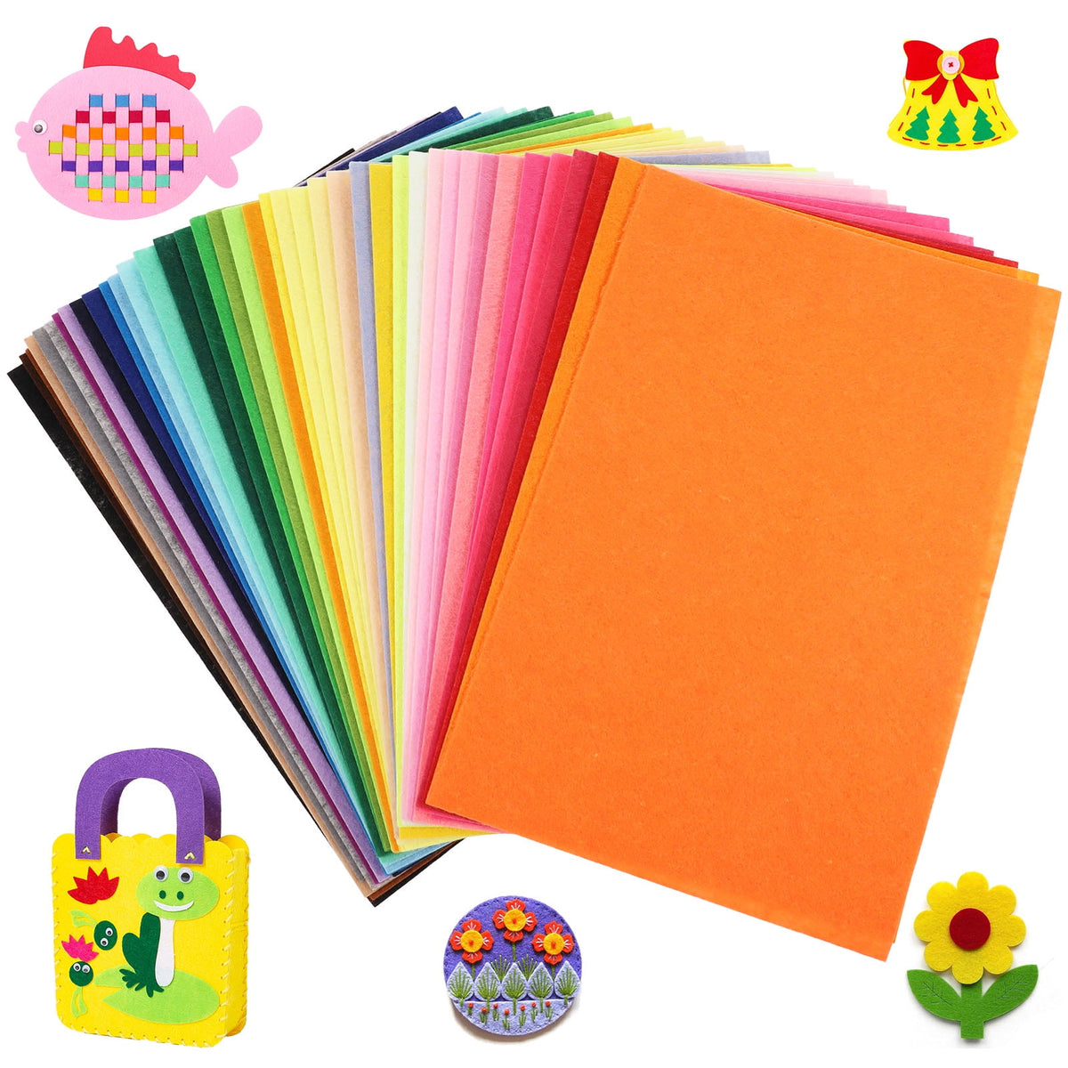 Coloured Felt Fabric Sheets, 8 x 12 in, 1 mm, 40 Pieces - Image 4