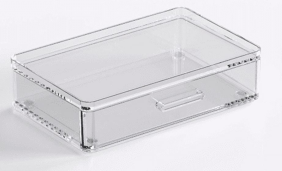 Stackable Clear Jewellery Drawer with Soft Flocked Liner - Image 4