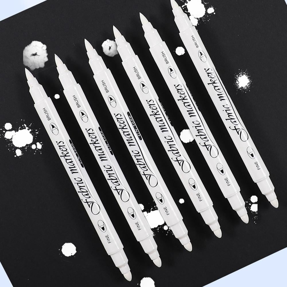 White Double-Ended Fabric Marker, Waterproof - Image 4