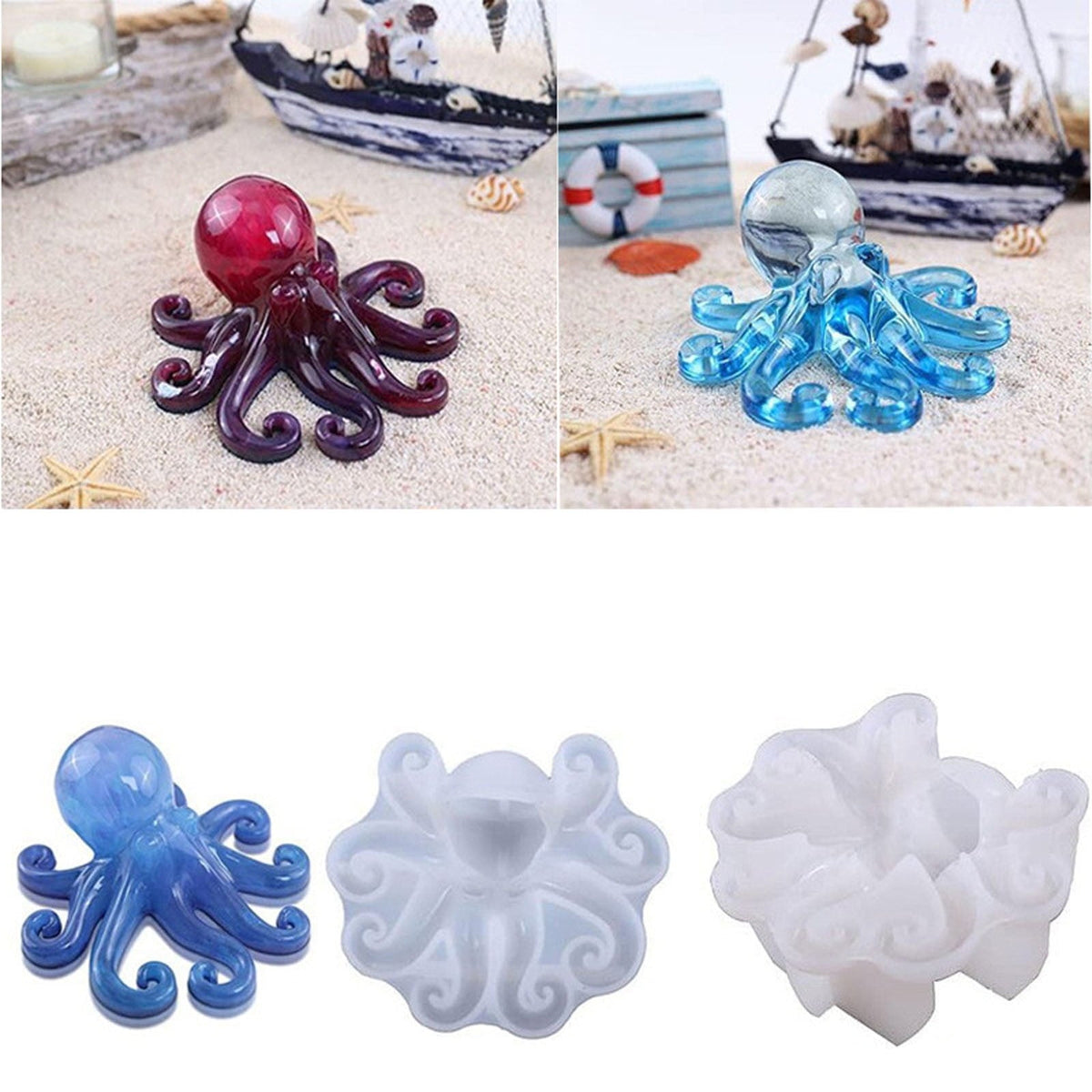 3D Octopus Silicone Mould for Resin Casting - Image 2