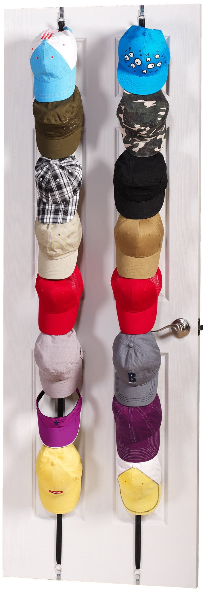 Over-the-Door Cap Rack, 16 Hooks, 2-Pack - Image 4