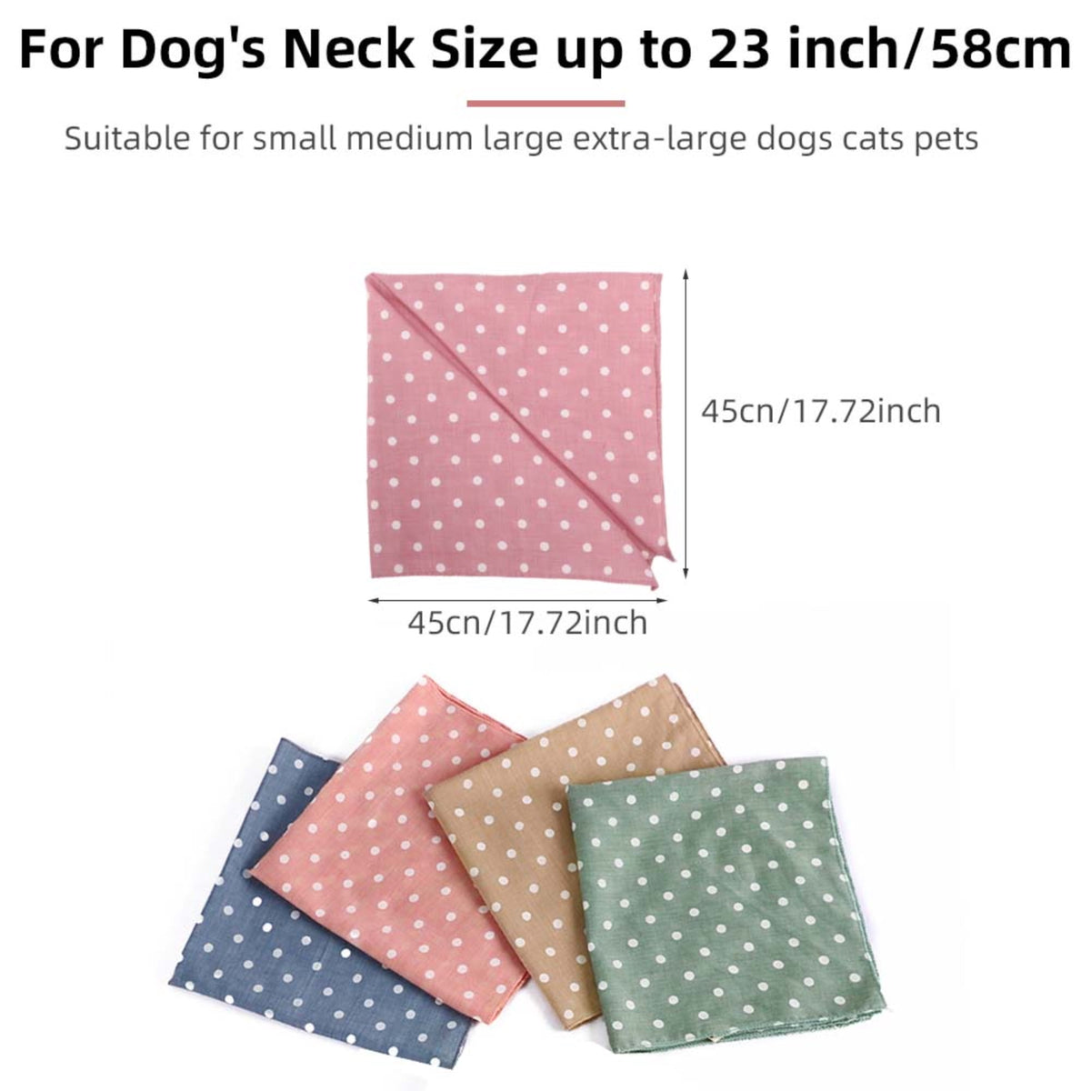 Dog Bandanas, Adjustable, Washable, 4 Pieces - Image 3